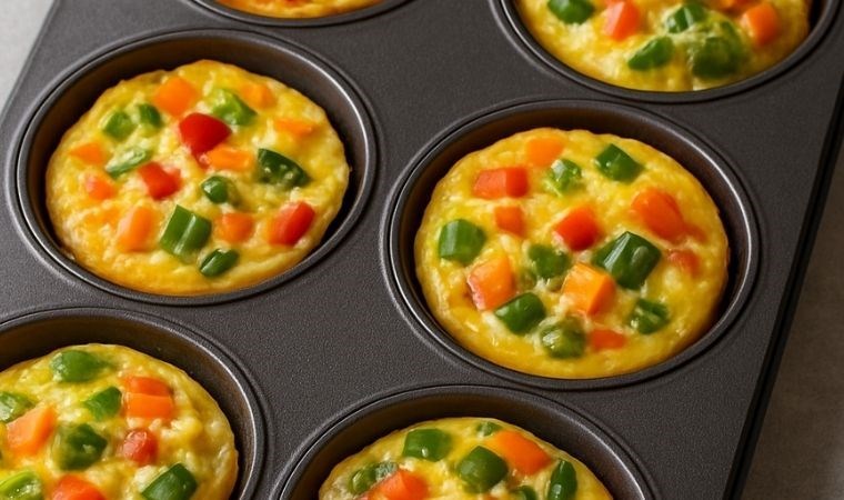 Sağlıklı Ve Doyurucu! Muffin Kalıplı Yumurtalı Sebze Kapları Favoriniz Olacak